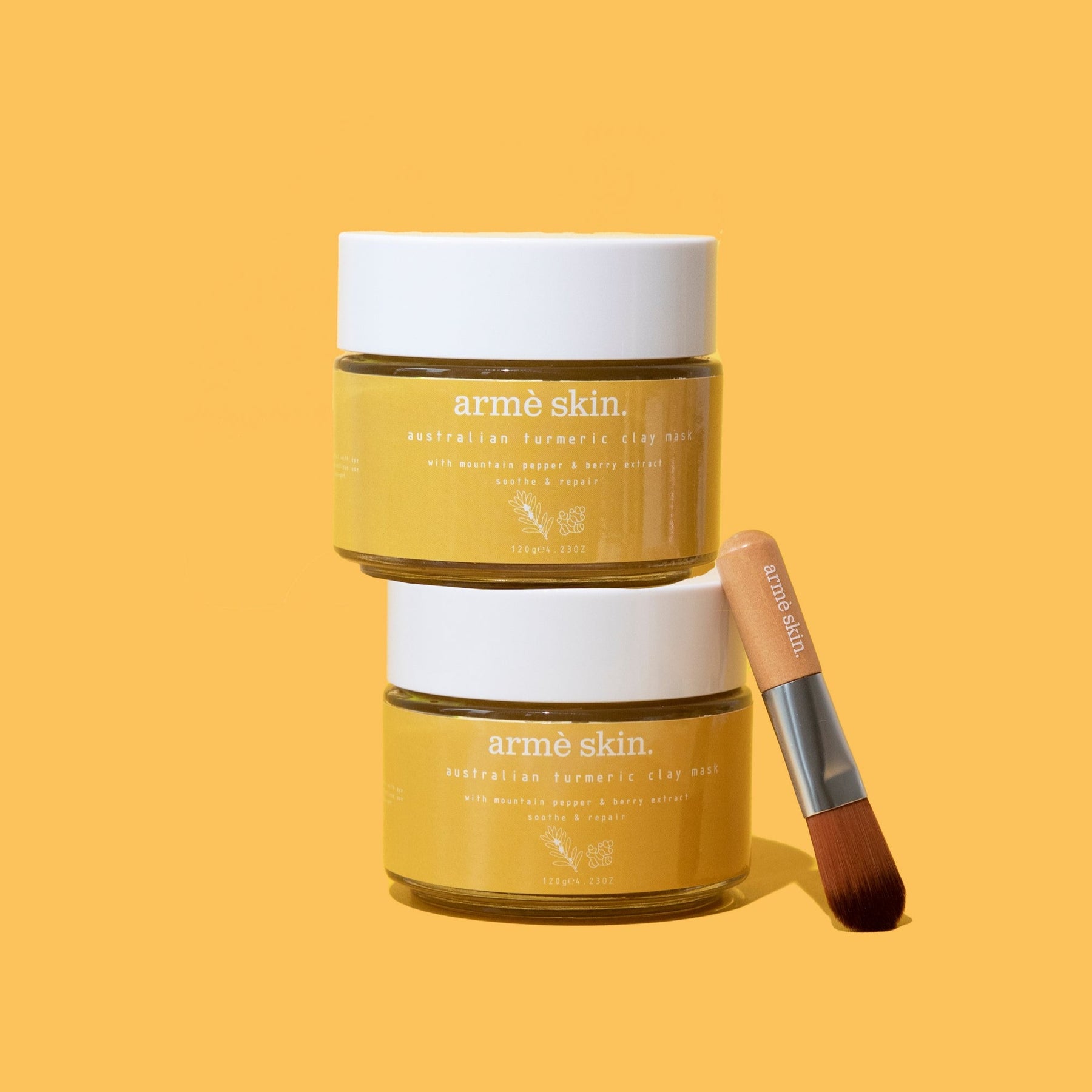 australian turmeric clay mask + applicator brush